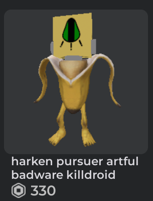 APPLB1TTEN's tweet photo. harken pursuer artful badware killdroid https://t.co/zCvMp9JXkh