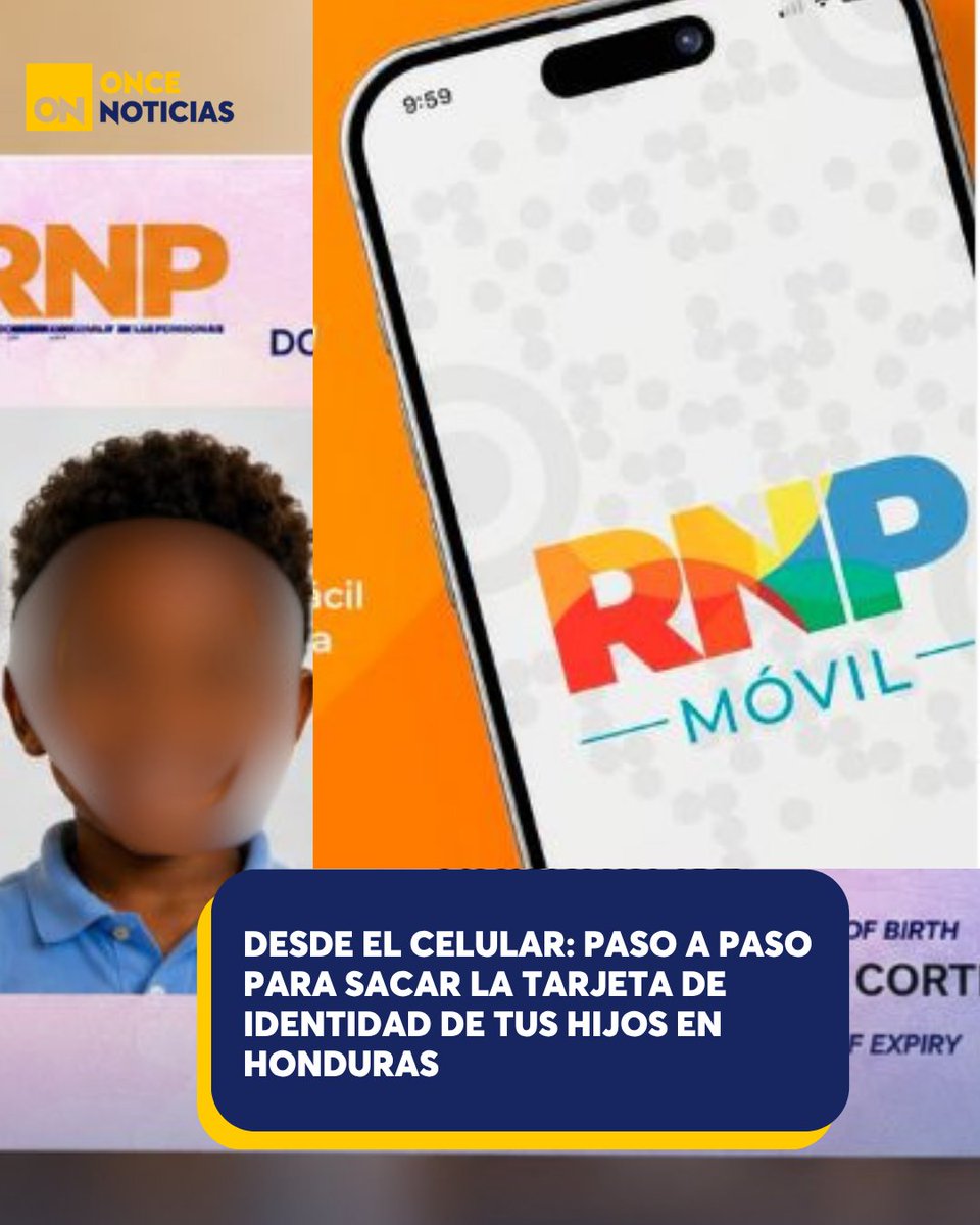 canal11hn's tweet photo. 📲 Desde tu celular puedes validar los datos y sacar la tarjeta de identidad de tus hijos en Honduras. En el siguiente enlace podrás acceder a un video tutorial que lo guará paso a paso https://t.co/NKB1Eu3py0

 #Identidad #Honduras #Menoresdeedad #DNI #RNP #VideoTutorial https://t.co/1gl2BWpS59