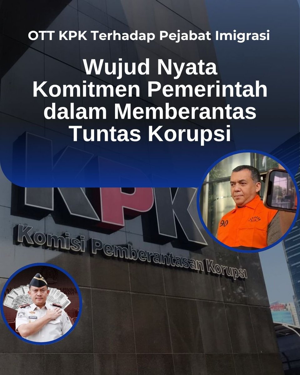 slsinglangim's tweet photo. OTT KPK terhadap Pejabat Imigrasi menjadi Wujud Nyata Komitmen Pemerintah dalam Memberantas Tuntas Korupsi! 🇮🇩 https://t.co/K5DTHckEVm