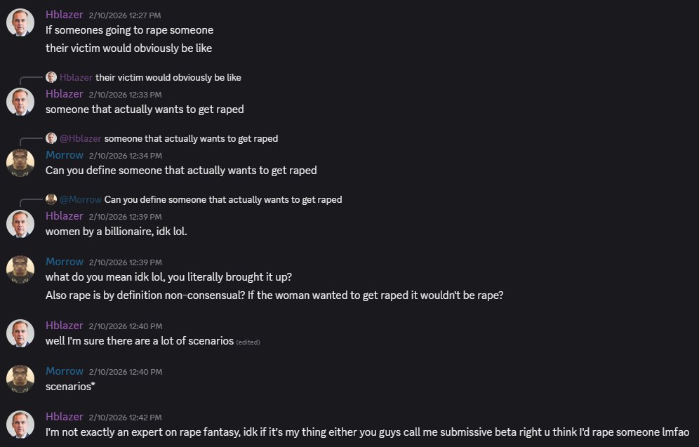 HblazerManiaMan's tweet photo. Hblazer on rape victims https://t.co/Nczu0d4fLA
