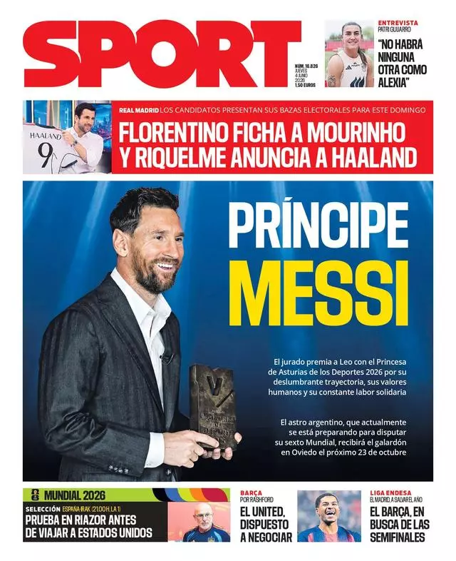 BarcaUniversal's tweet photo. Sport: 'Prince Messi' https://t.co/Rca011KnRT