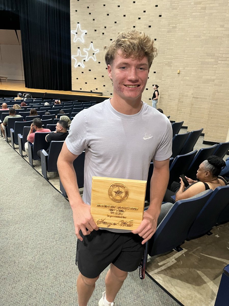 SawyerWells15's tweet photo. Honored to win these awards this year:
- Team Most Valuable Pitcher
- 1st Team All District Pitcher
- Special Teams MVP
- Ross S. Sterling High School Athlete of the Year
@RSS_Baseball @RSS_RangersFB @coachgreer17 @Coach_Bettis @Coach_SAnthony @CoachKyleKelly https://t.co/0gnB3LWZ2E