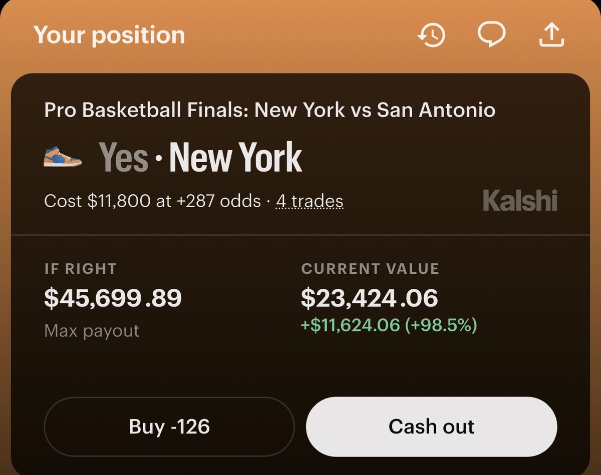 DataByDraz's tweet photo. @Kalshi @KalshiSports  @nyknicks 
How we looking chat? https://t.co/67cdP2WpH9