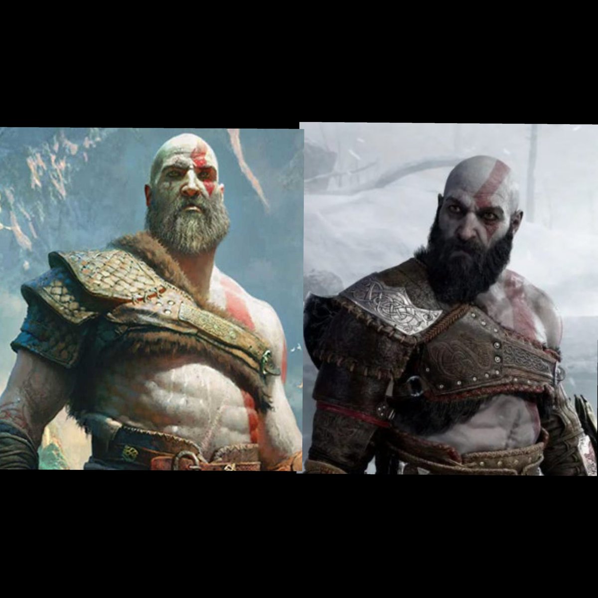 dumplingvtuber's tweet photo. @mukualt It's synced cuz the person made them synced Kratos shows up in front of Faye wearing his Armor from 2018 not Ragnarok very unlikely these two scenes specifically are connected https://t.co/VkgugIIXNF