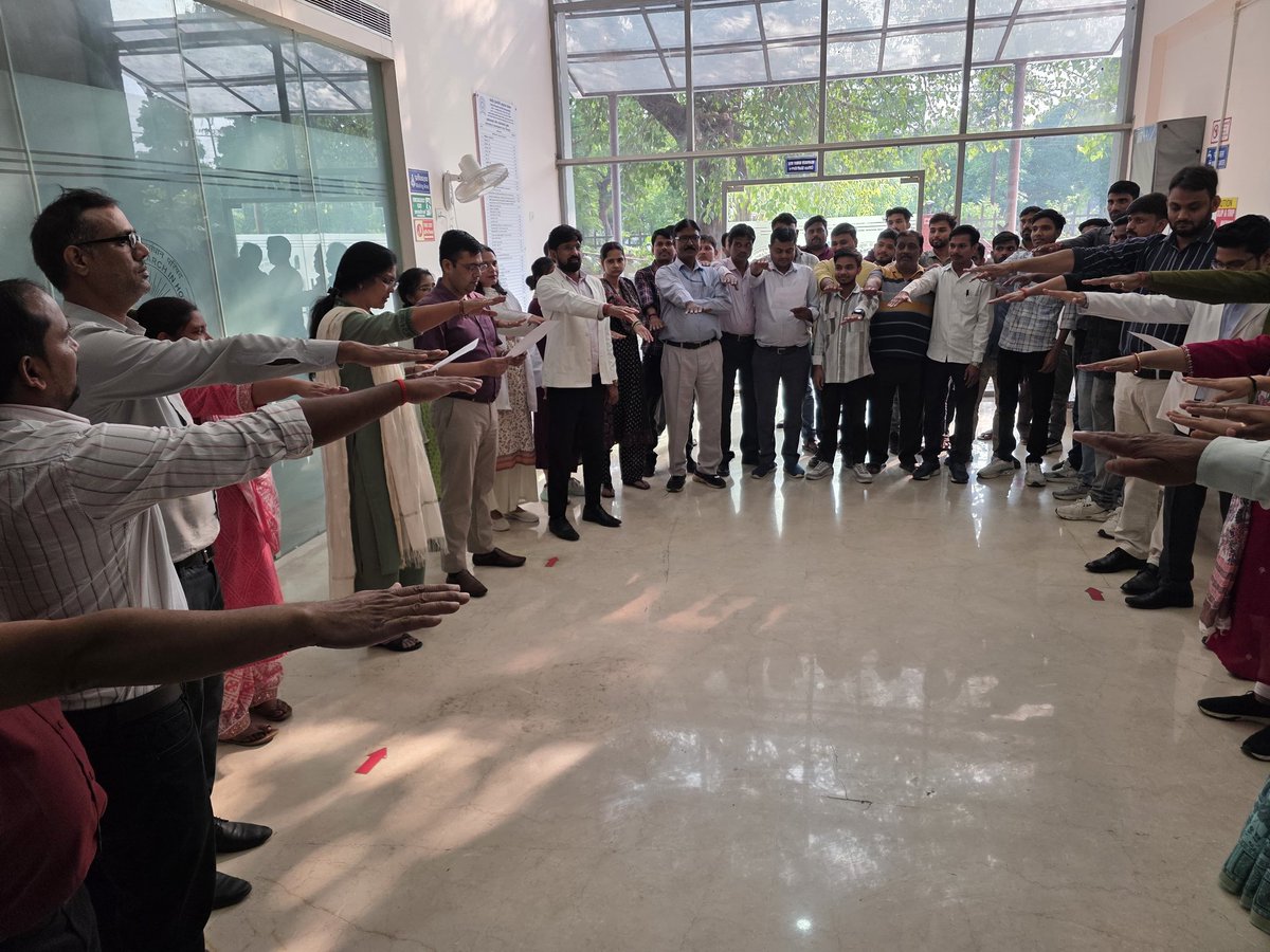HDRI_Lucknow's tweet photo. As per the directions received from the Ministry of AYUSH, Government of India, institute observed World No Tobacco Day 2026 by organizing a pledge ceremony on 03 June 2026 at 3:00 PM in the institute premises. 
@ccrhindia @moayush https://t.co/qlglqL2CgD