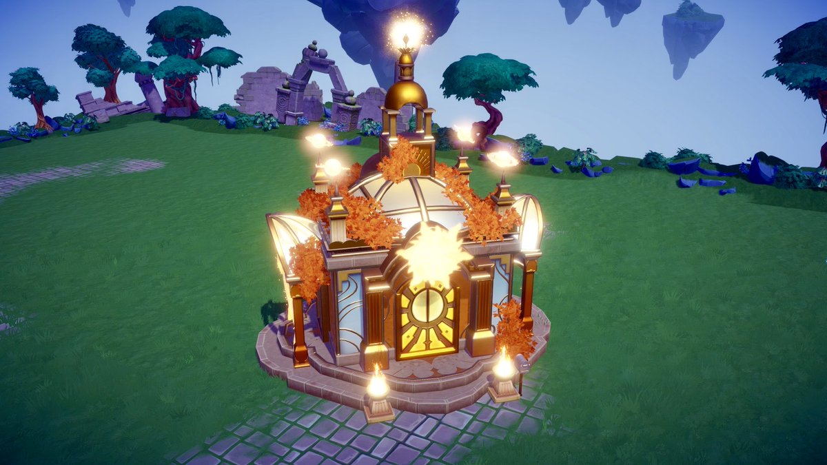 ComftyChaos's tweet photo. Taking a look at the Midnight Sun Temple House…
(this comes with the seasonal mega moonstone pack)

I like that it’s not too big or too small, the sun ☀️ is a nice touch too! ✨

#DDLV #DDV #DLV #DisneyDreamlightValley https://t.co/KUO6SZ6JN7