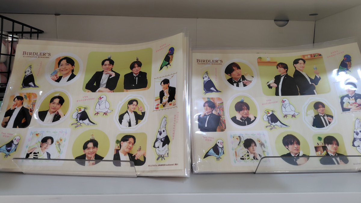 swallowtail_bc's tweet photo. ことりカフェに暮らす小鳥たちが新ユニット「Birdler’s（バードラーズ）」を結成し、隈川による描き下ろしイラストで登場🎶

そのイラストを使用したオリジナルグッズや焼菓子をご用意しております。 https://t.co/vzWywMTyb4