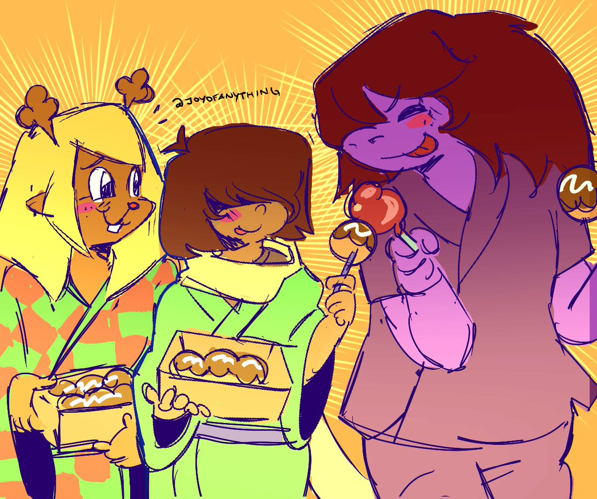 Joyofanything's tweet photo. Festival yummies
#deltarune https://t.co/dMg0Iy0L8w