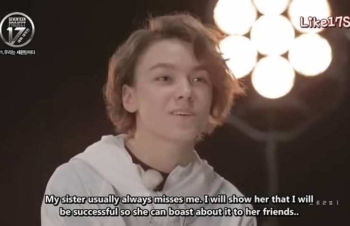gyumawo_o's tweet photo. young vernon just wanted to be successful so his sister could brag about him to her friends. today, sofia writes that he’s the most resilient person she knows and her biggest role model.

mission accomplished, hansol. you didn't just make her proud, you became the person she looks up to the most.