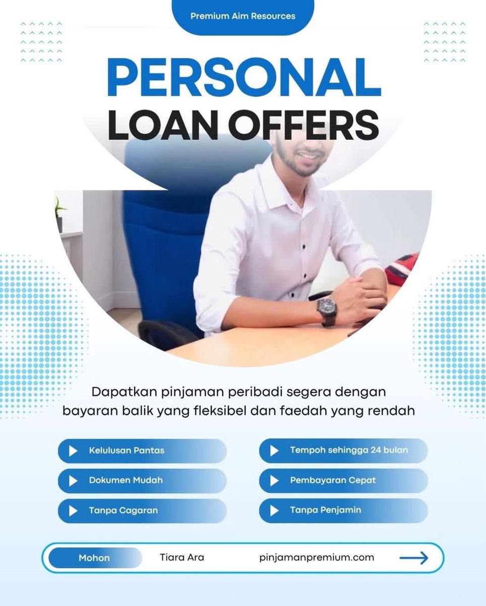 Pinjamanwang94's tweet photo. PINJAMAN PERIBADI PREMIUM &amp; DIALUKAN DI JOHOR BAHRU 💼✨

Mencari pelan kewangan yang fleksibel, selamat, dan profesional? Kami di Premium Aim Resources sedia membantu anda merealisasikan keperluan kewangan dengan kadar segera.

 pelanggan.

 https://t.co/y149gCdX6P https://t.co/PAOlKTpBLZ