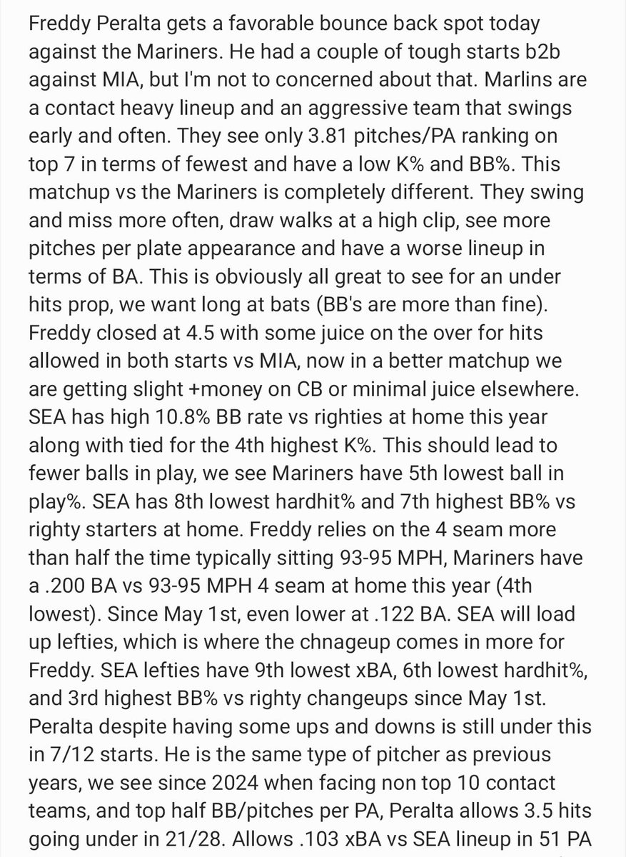 Mattplayerprops's tweet photo. My analysis showing why each play held value in their spots today. Each of these plays beat the closing line nicely, continuing to secure CLV at a solid rate. Time for the variance to swing back in our favor https://t.co/3uK63ej0SX