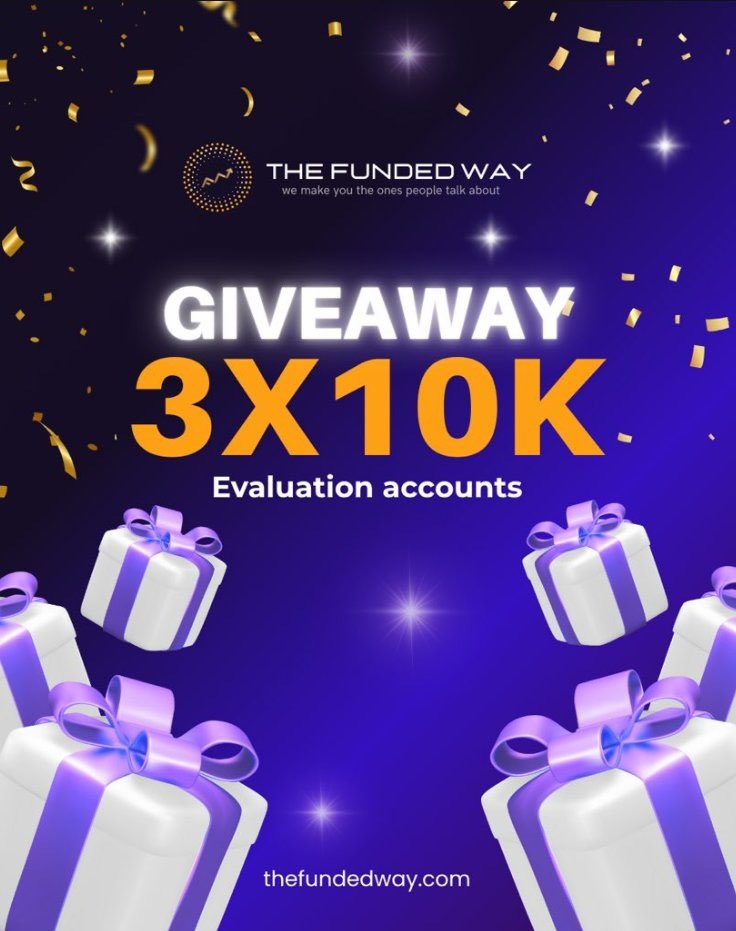DANHAJIYAFX1's tweet photo. 🎁 $30,000 Challenge Accounts Giveaway 

✅How to enter:
✅ Follow 
@THEFUNDEDWAY
@wayinmotion
@DANHAJIYAFX1
✅ Like & Repost this post
✅ Mention 3 friends
✅ Join our Discord: https://t.co/96mXD2fqUE
✅Also follow 
@Marwan_fx01 
@mrsharif112
@Jalo_Trader 
@BouterFx
@gana__jr
@babujin_fx
⚡ Winners will be announced in  72 hours
