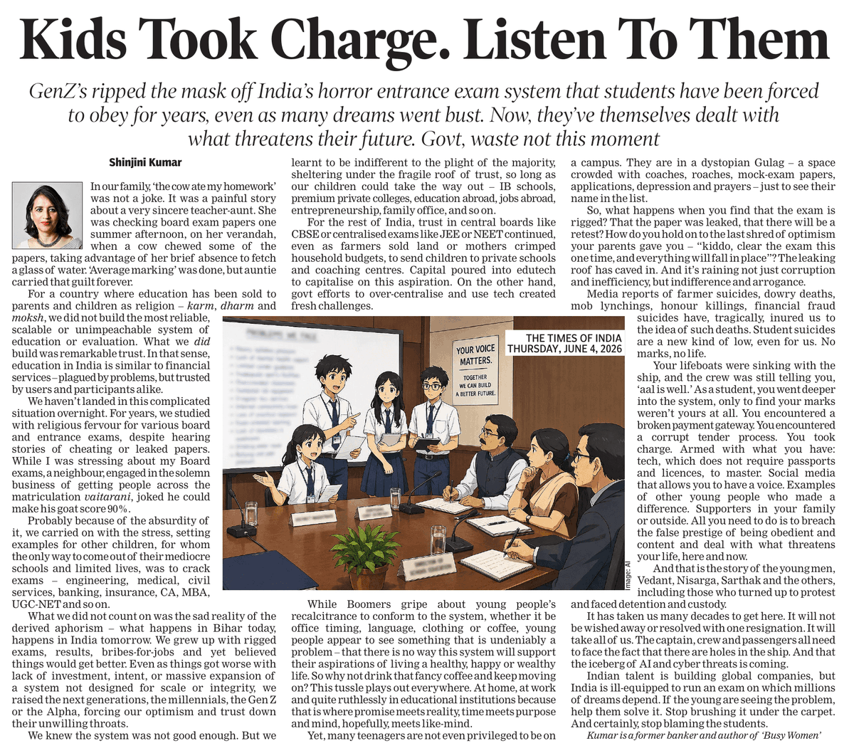 beastoftraal's tweet photo. "What happens when you find that the exam is rigged? That the paper was leaked, that there will be a retest? How do you hold on to the last shred of optimism your parents gave you? It’s raining not just corruption and inefficiency, but indifference and arrogance. Indian talent is building global companies, but India is ill-equipped to run an exam on which millions of dreams depend".
