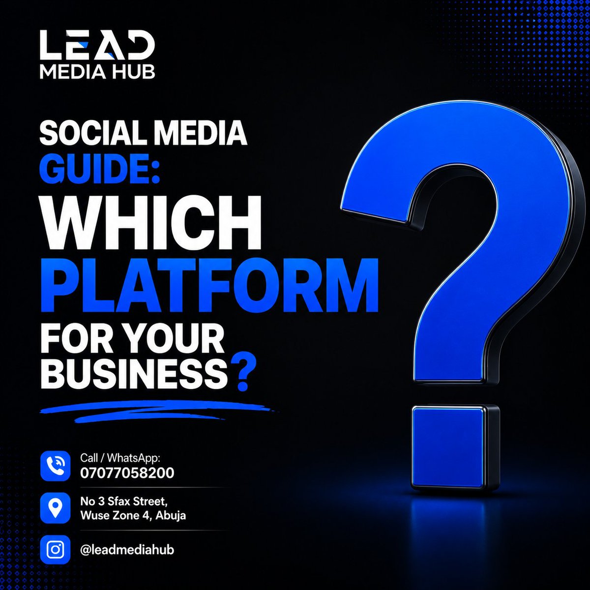 leadMedia_Hub's tweet photo. This design is clean and professional 🔥 — so your caption should match that same premium, confident tone.

Here’s a strong, ready-to-post caption for this exact carousel 👇

Choosing the right social media platform can make or break your business growth. https://t.co/F7B35EcKyv