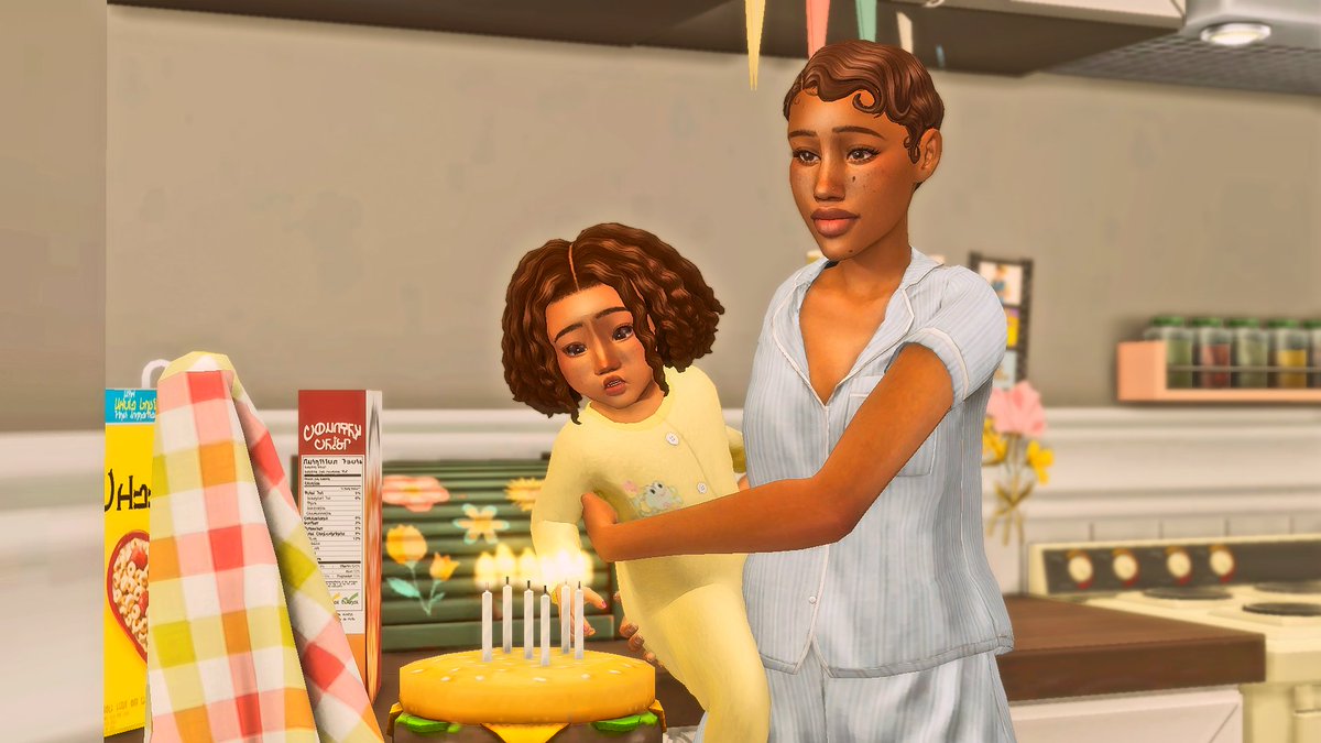 Momoversee's tweet photo. Myla aged up into a child! #ShowUsYourSims https://t.co/zETLOi4k1T
