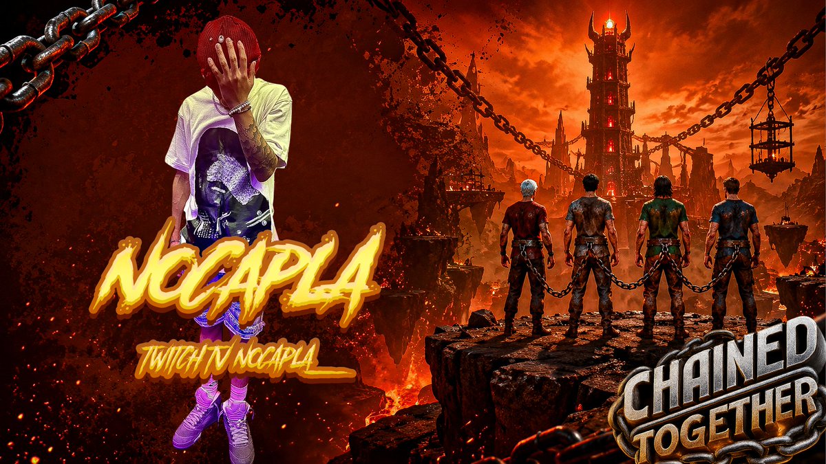 NoCapLA_'s tweet photo. I might be making a huge mistake... 😅

This Saturday I'm attempting a 24 HOUR Chained Together stream. No matter how many times we fall, we're climbing back up.

Pull up and witness the chaos. 🔥

📅 Saturday
⏰10am
#ChainedTogether #Twitch #24HourStream https://t.co/1zXpI4ARJA