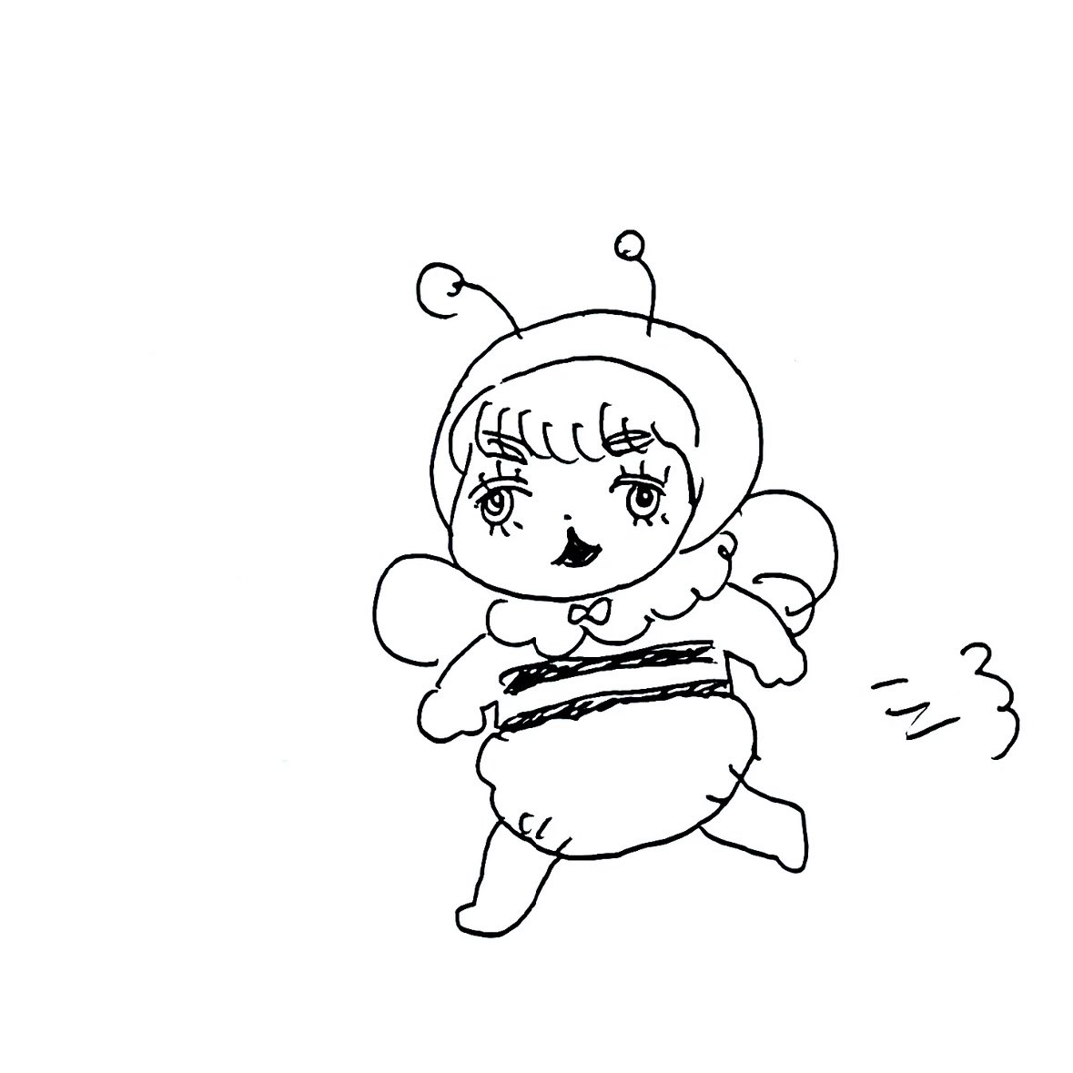 tEy9bsAMg_'s tweet photo. 何も上げる絵ないから🐝の格好した小さい弟さんの絵を上げるよ(何の何なんだ) https://t.co/ICQ2viFyHi