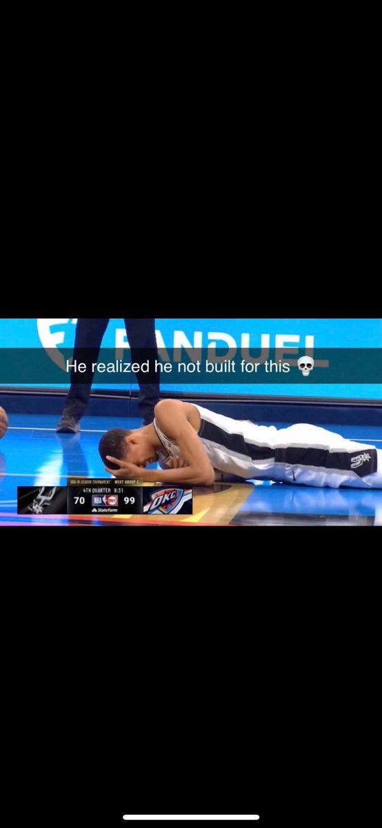 JacksonMil03's tweet photo. @spurs @FrostBank Yall “Superstar wemby aka golden boy” sucks wait til OKC gets a big. KAT owned him tn u frauds. https://t.co/8JGxj28szb