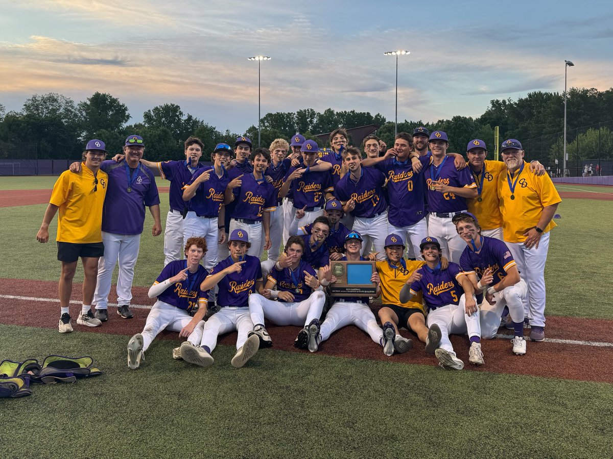 cdh_baseball's tweet photo. Raiders advance to the State Tourney for the second year in a row! 

Schedule and brackets will be released this weekend! 

#CultureCreatesChampions #Team96 #DefendTheShip https://t.co/GpsFcK0KBV