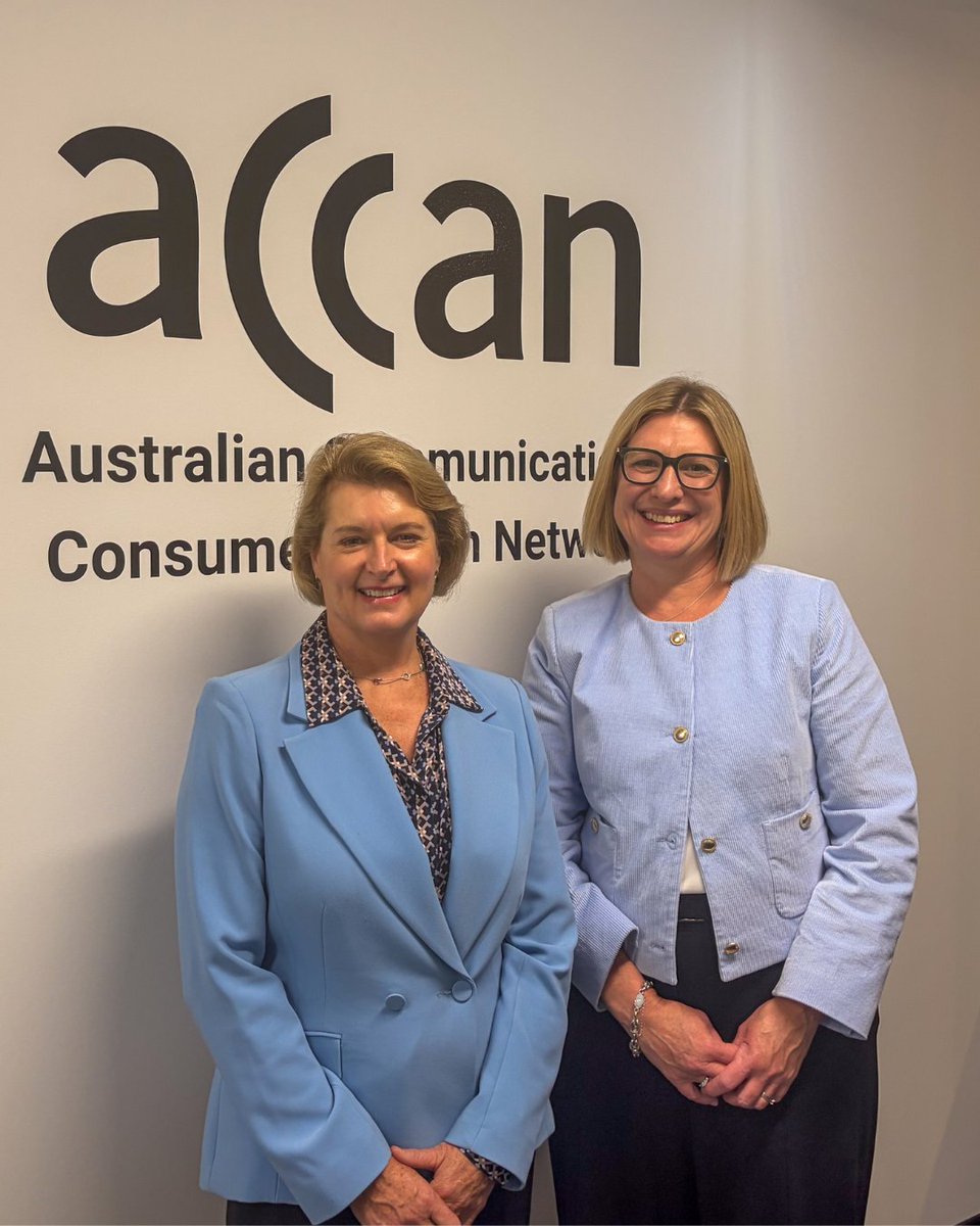 ACCAN_AU's tweet photo. Great to meet with #TIO Ombudsman yesterday.
We discussed the increase in digital complaints, the need for digital reform to protect consumers and the fight against scams under the Scams Prevention Framework.
ACCAN supports strengthening the TIO’s role on digital complaints to protect consumers from harm.
