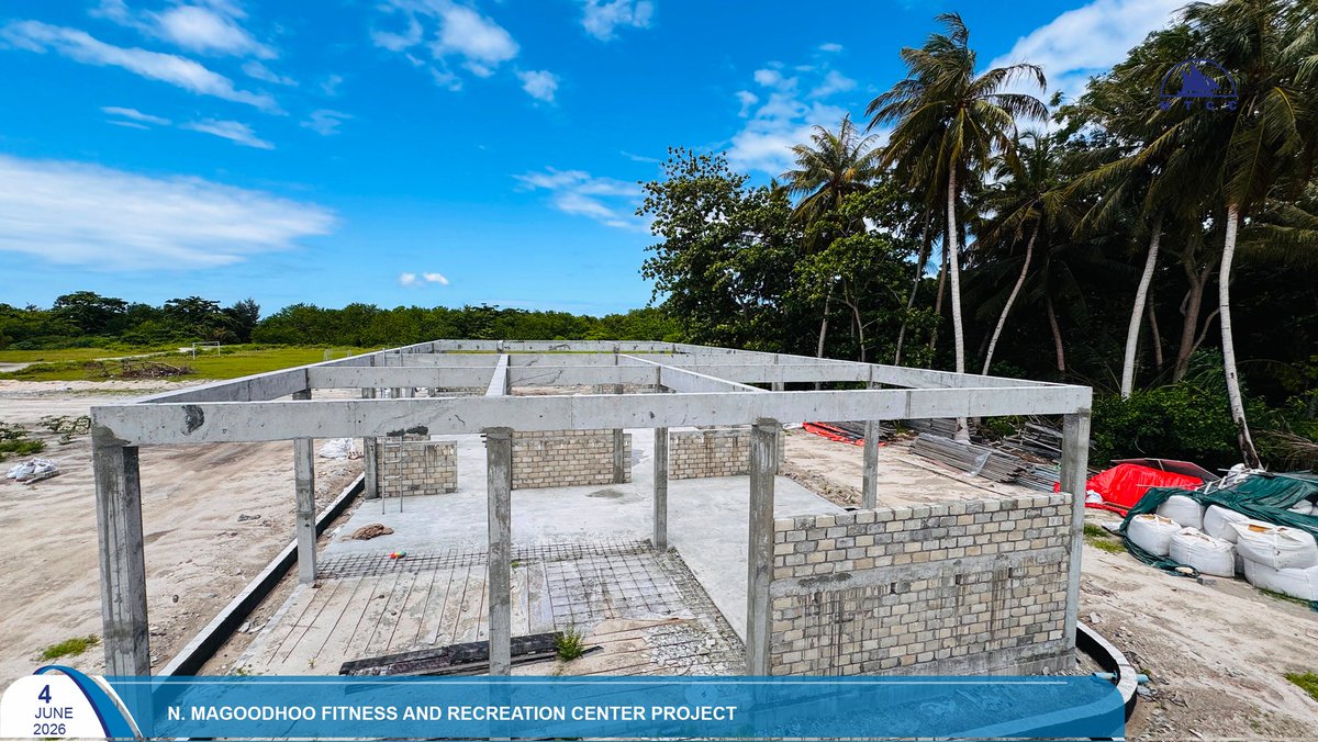 MTCCPlc's tweet photo. Project Update: N. Magoodhoo Fitness and Recreation Center Development.

Masonry works are ongoing.

Follow more updates at: https://t.co/SfVAzkW2pp

#MTCCProjects #TeamMTCC #RayyithungeKunfuni #GaumuBinaakurumugaaMTCC https://t.co/ecXrxFGifN
