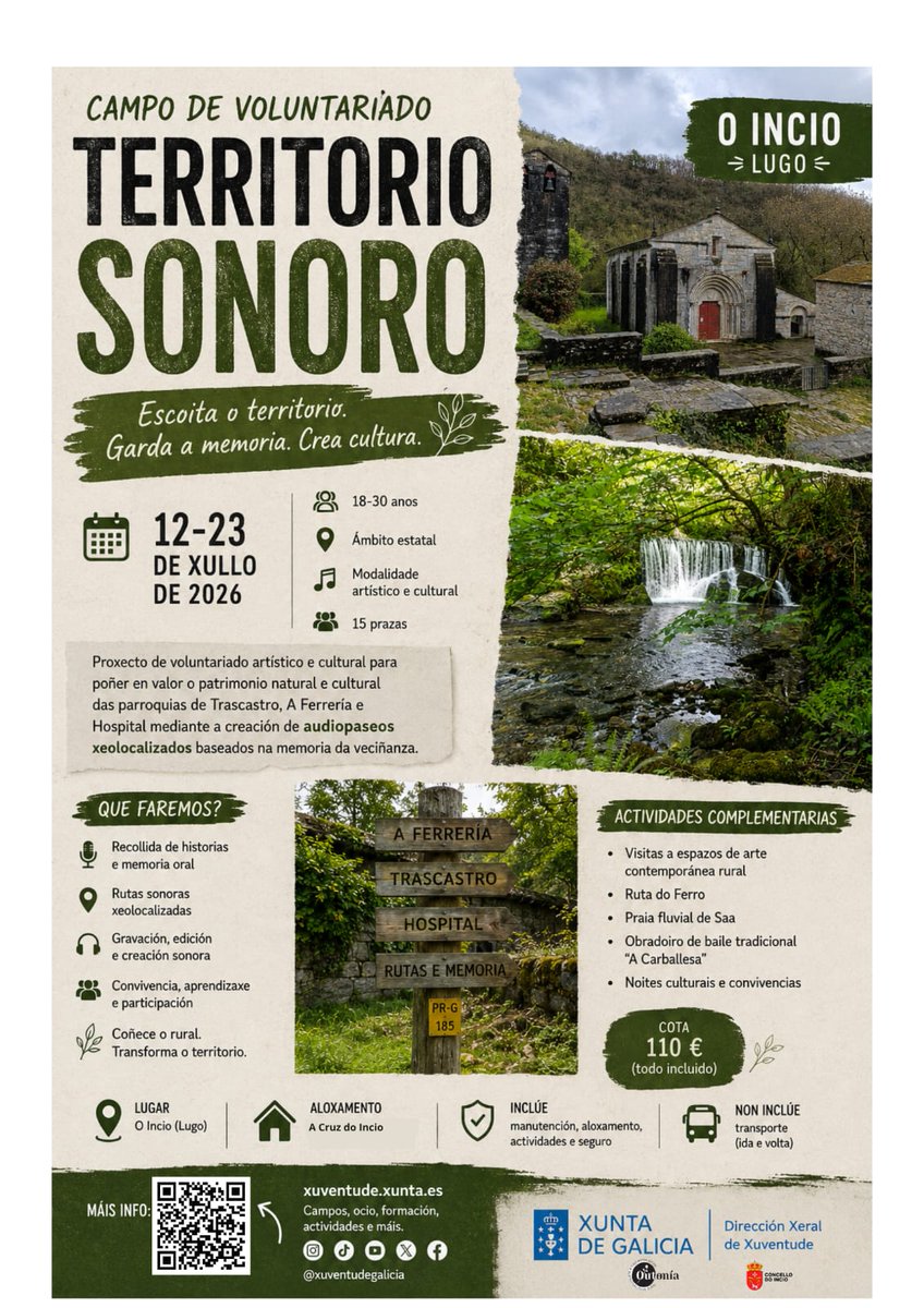 concellodoincio's tweet photo. #voluntariadooincio

🟢🎧 Lembramos que o Concello do Incio promove un campo de voluntariado para poñer en valor o patrimonio natural e cultural das parroquias de Trascastro, A Ferrería e Hospital

ℹ Toda a información: https://t.co/p0FOYELUdj https://t.co/hDvmKO9A5s
