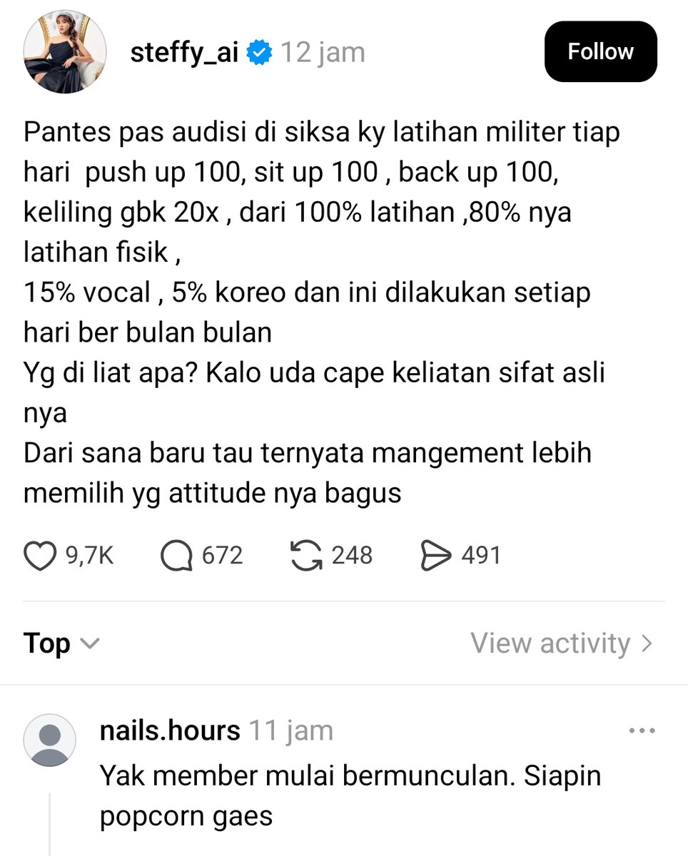 kamarlintang's tweet photo. PART 8 Member Cherrybelle atau Chibi Chibi diduga nyindir Sarwendah yg didepak dari grup,

Steffy Ai membongkar alasan pelatihan berat yg dijalani ya di masa audisi Cherrybelle.

Steffy nulis, "Yg di liat apa? Kalo uda cape keliatan sifat asli nya. Dari sana baru tau ternyata mangement lebih memilih yg attitude nya bagus."

Selain itu, leader Cherrybelle yaitu Cherly Juno juga nulis, "Waktu Tuhan pasti yang terbaik 😇."

Dulu, saat Sarwendah dikeluarkan dari Cherrybelle, banyak yg ngerasa kasihan & nyalahin member lain. Tapi, skarang netizen berpikir Sarwendah didepak karna attitudenya yg emang jelek.