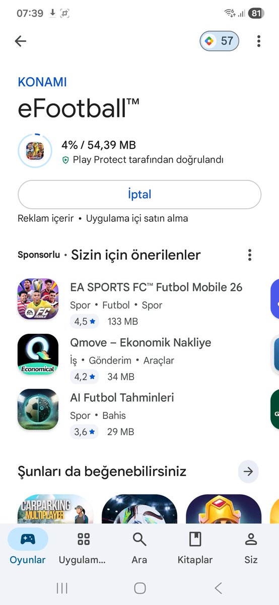 psbyoutube's tweet photo. #eFootball play storeden guncelleme yapılabilmekte https://t.co/YaJ5Y9E86H