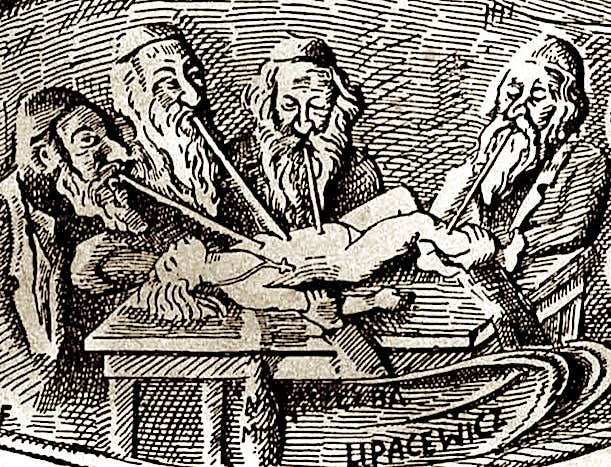 RustysGunClub's tweet photo. @RT_com Why does such old art exist ? Soooo many pieces over sooo many centuries? Its not cause "muh antisemitism" its cause Blood Libel is a historical thing with hundreds of cases over the centuries,recorded cases that had trials and convictions.  They love their holocausts https://t.co/DesPPbly9K