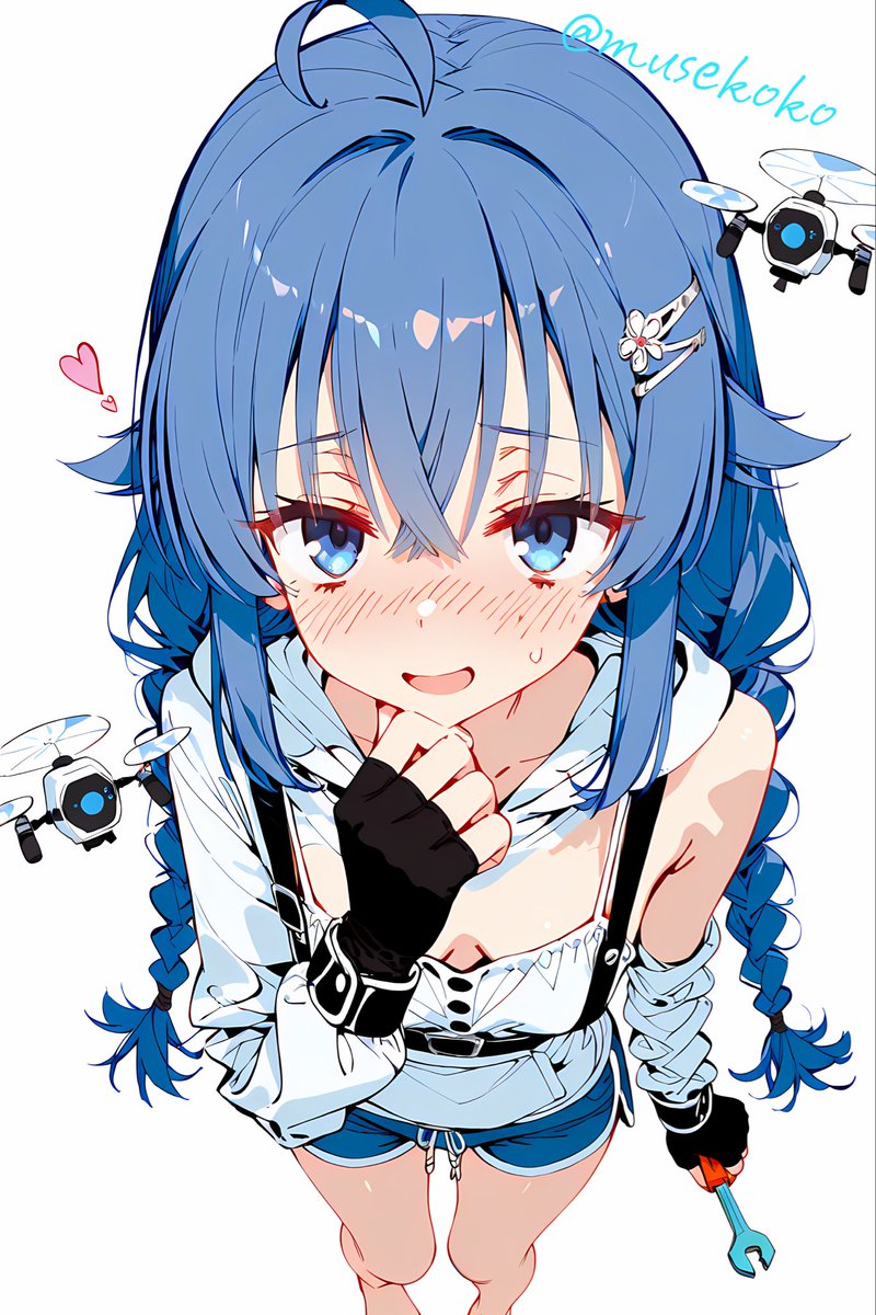 MuseKoKomore's tweet photo. 「メンテナンス完了！どうかな？」
ドローンと一緒のロキ希、エンジニア姿も最高に可愛い！🔧💙
ロキシー・ミグルディア     
 Roxy Migurdia
#無職転生 #ロキシー #MushokuTensei #Roxy https://t.co/bqOAR6ByOc