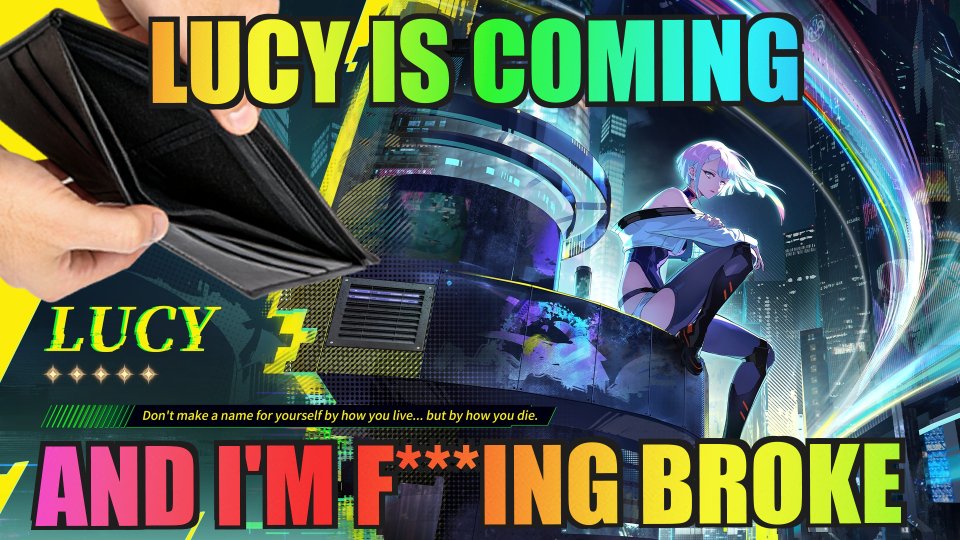 JinxMathalos's tweet photo. Lucy our beloved is coming to WuWa hot off the Cyberpunk Edgerunners Trigger presses BUT I HAVE LIKE 43 PULLS AVAILABLE IN ASTERITE AND CAN'T AND WE ARE SO BRIKT CHAT SO NOW WE FARM EVERYTHING WE CAN FROM EVENTS TO PAST STORIES IKUZO

Live n Sufferin RN

https://t.co/EcROGRkKoV https://t.co/bUnfhKQHG8