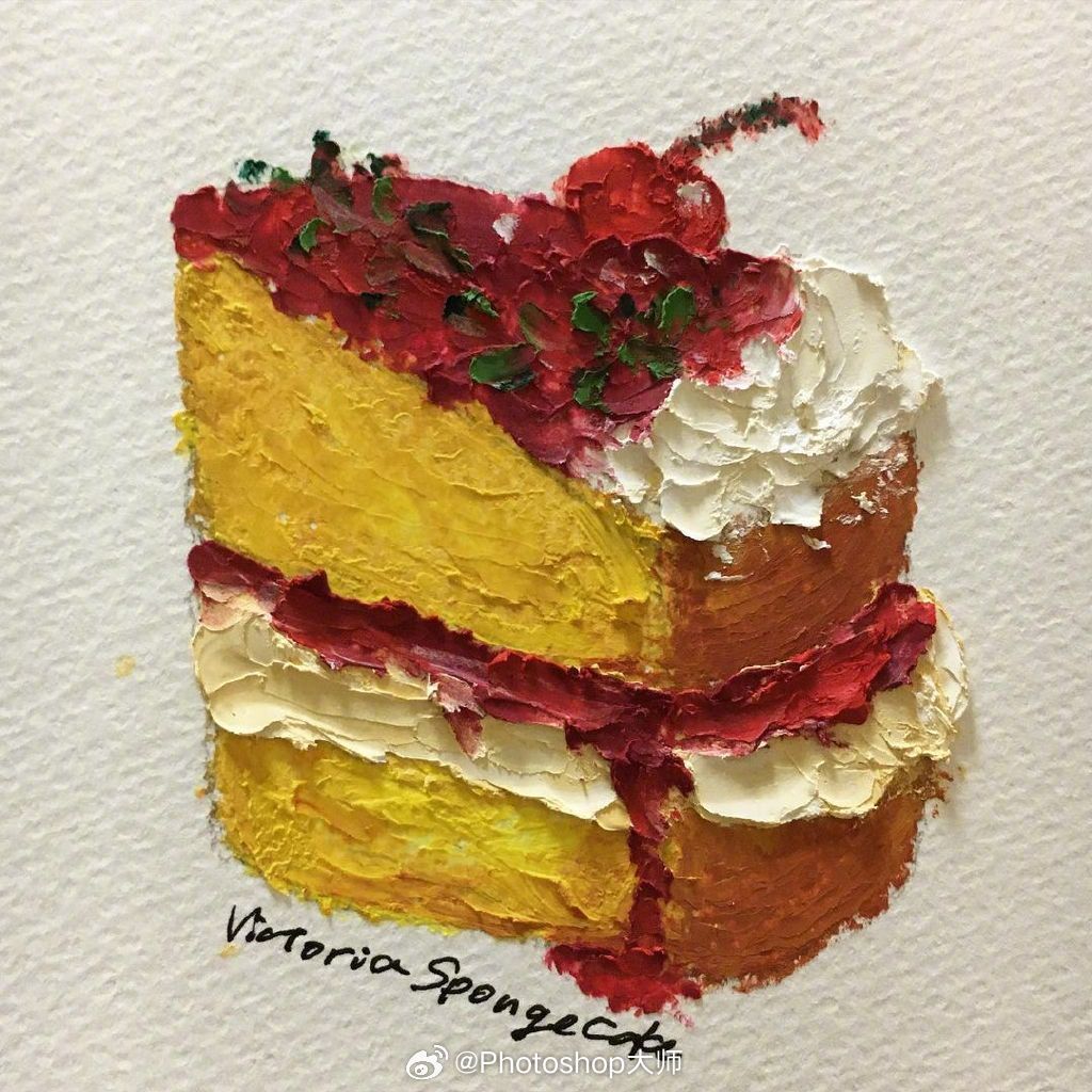 Cochidubose's tweet photo. Oil pastel cake | 🎨yeoleum https://t.co/TFFv0wzOgh