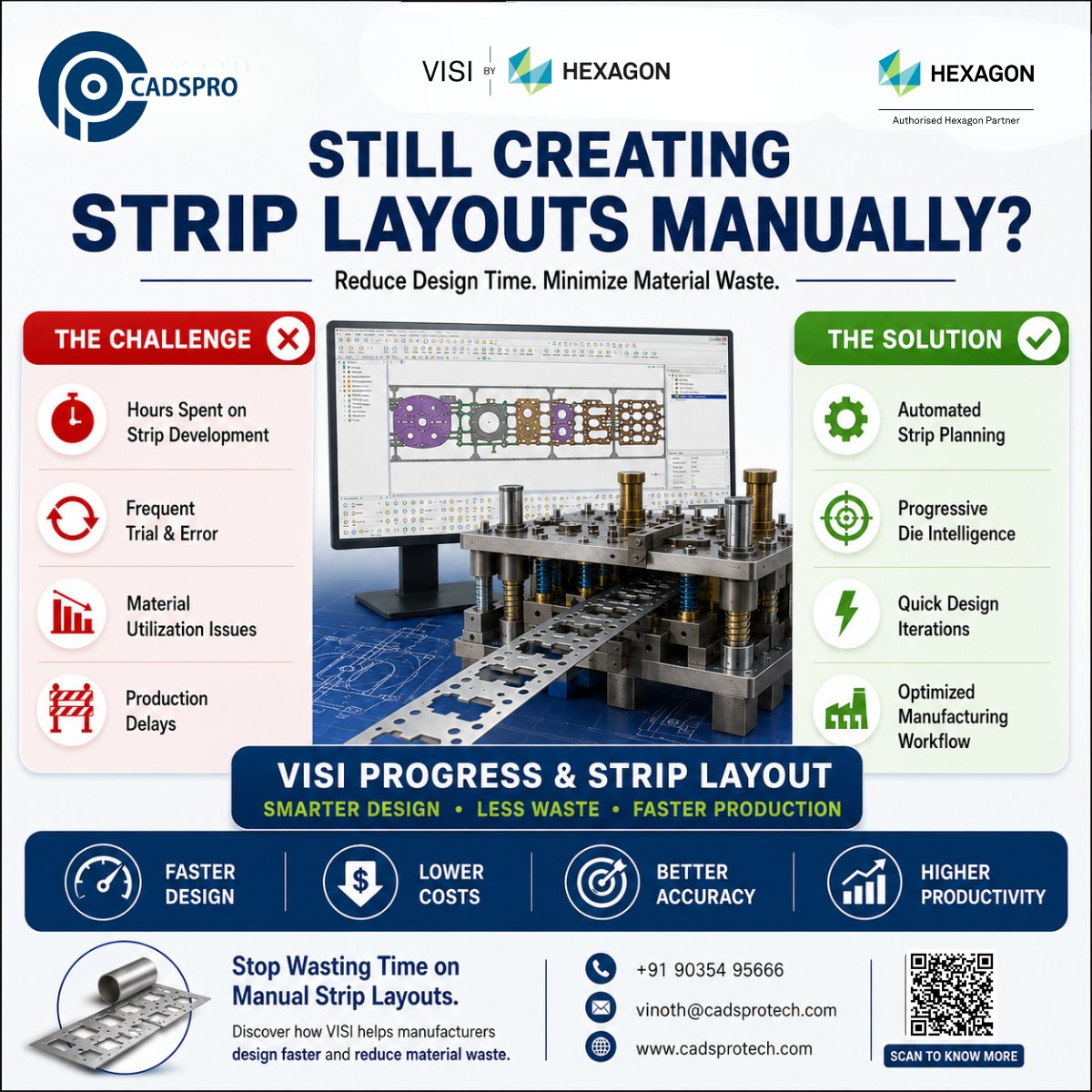 Cadsprotech2015's tweet photo. Still spending hours on strip layouts?

See how #VISI Progress &amp; #StripLayout Solutions helps manufacturers design faster, reduce material waste, and improve die design accuracy.

📞 Contact: +91 90354 95666
✉️ vinoth@cadsprotech.com

#cadspro #VISI #SheetMetalManufacturing https://t.co/m34q8H9ezS