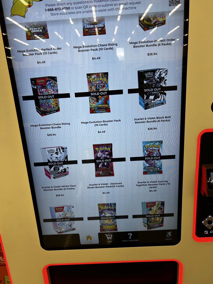 OsakaNights223's tweet photo. ETBs removed from Pokรฉmon Vending Machine!? ๐๐ญ
(Checked last night before work at approximately 9:50pm, and no ETBs registered on the product screen.)
Has anyone else noticed or seen this occurrence this week??
@POKESTREETZ #PokemonVendingMachine #PokemonTCG https://t.co/cix7Xzclx4