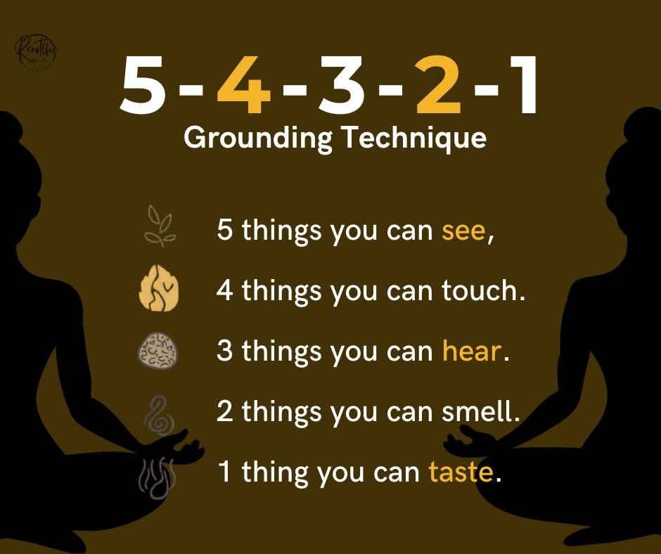 Wellness_M3's tweet photo. PTSD Awareness Month – Grounding Techniques for Anxiety &amp; Trauma.

When trauma shows up, the body remembers. But so does healing. 💚

Try this simple 5-4-3-2-1 grounding technique when you feel anxious or overwhelmed.

Grounding brings you back to safety. https://t.co/NtWmuFDEt4