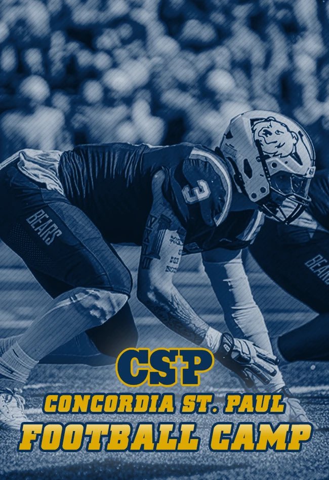 JamesRobillard_'s tweet photo. Thank you @_jordanwesley and @CSPBearsFB for the personal invitation to the summer camps at Concordia University, Saint Paul. I’m excited to compete and showcase my talents! #classof2029 #widereciever #wr #football #oakcreek #jamesrobillard https://t.co/iuskaA1H77