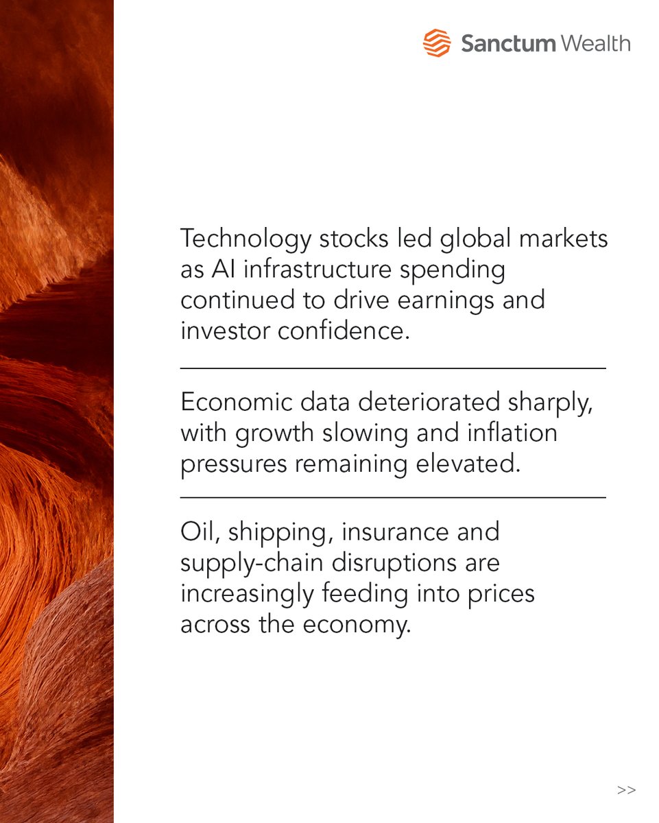 sanctum_wealth's tweet photo. May was a reminder that markets don't always move with the macro.

Technology surged, emerging markets rallied, and AI infrastructure remained the dominant investment theme. Yet beneath the surface, inflation pressures broadened, bond markets stayed uneasy, and the effects of higher energy costs continued to work their way through the global economy.

Read More: https://t.co/1UEKHZ1VUF

#SanctumView #SanctumWealth #WealthManagement

SEBI Registration : https://t.co/Fl1MabUWwL