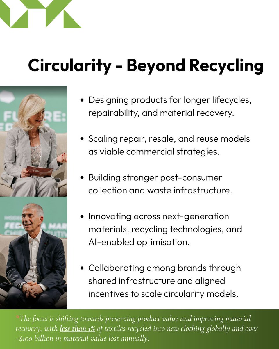 _sattva's tweet photo. Engaging with global leaders at the Global Fashion Summit 2026 in Copenhagen offered a front-row view into how the industry’s priorities are shifting from compliance-led action to business transformation.

@rtmohan and Mansha Balecha participated in conversations around circularity systems, financing mechanisms, and the practical pathways needed to scale innovation across complex global supply networks. The discussions reflected a clear shift from isolated efforts to system-level change, with collaboration across brands, suppliers, investors, and policymakers emerging as essential to unlocking scale.
Swipe through for more insights from the summit.

If you’d like to explore circularity pathways and business transformation, write to aarti@sattva.co.in or mansha@sattva.co.in