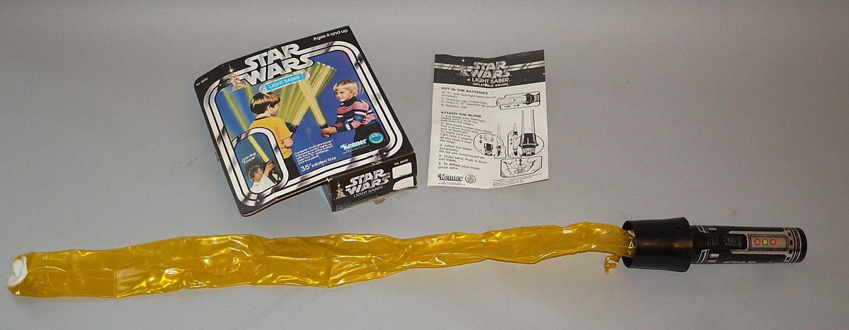 sethwrightart's tweet photo. @RealJoeGaydosh @jtimsuggs That’s not the OG. This sweet baby was the OG. I had it. Inflatable tube on the end of a flashlight. Was good for about three whacks on something before it sprung a leak. That’s why it came with patches. And it was yellow like all the original Luke stuff for some reason. https://t.co/8YpJRwb7De
