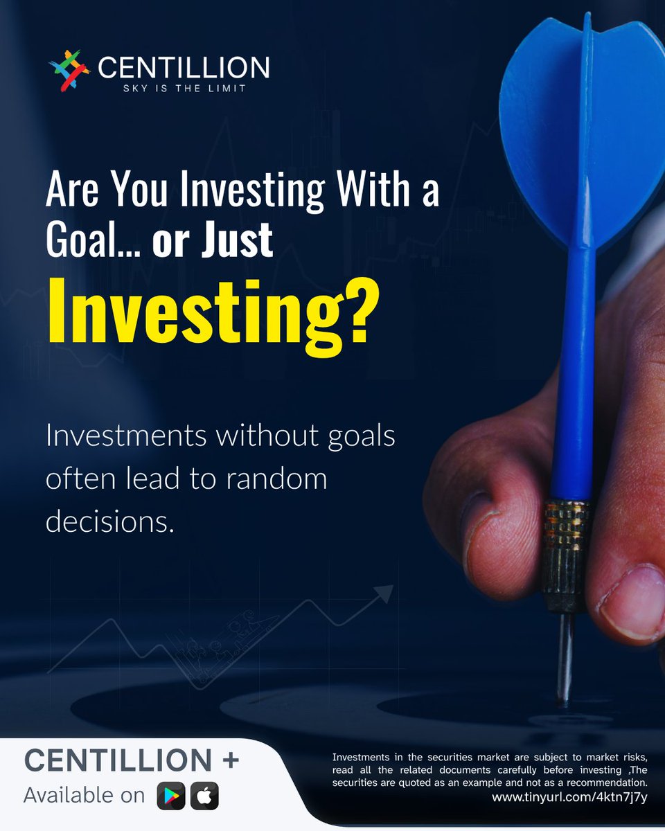 Centillion_Cap's tweet photo. 🎯 Don't just invest. Invest with a purpose.

Goal-based investing helps align your money with what truly matters.

📈 Build a portfolio with purpose. Connect with Centillion Capital.

📞 Connect with us: 011-4700-1200

#CentillionCapital #GoalBasedInvesting #InvestSmart https://t.co/sOTLk0qTCP