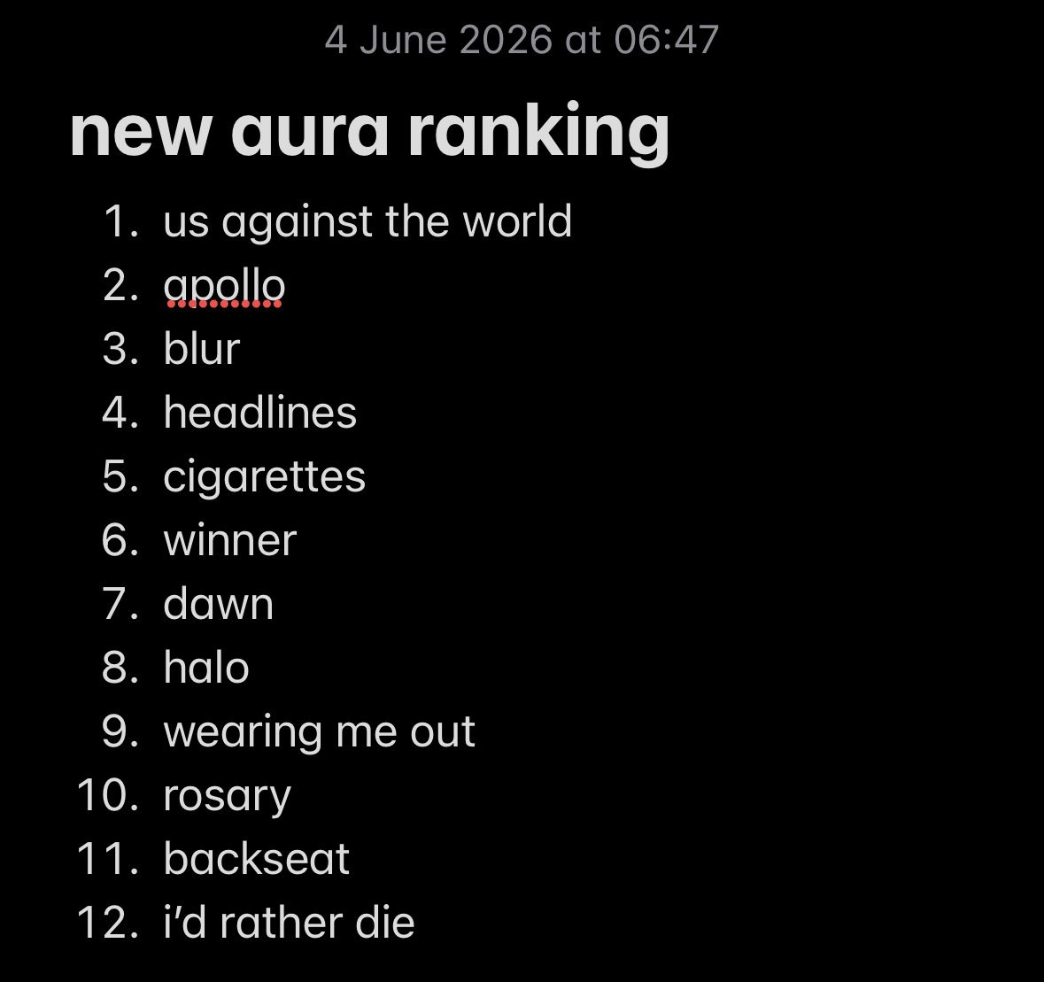 xcxtvsia's tweet photo. i think headlines is a bit too low but here’s my updated ranking i said it was gonna change !!! https://t.co/WN7kmuUNHY