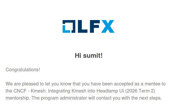 itvi98786's tweet photo. Thrilled to begin my LFX mentorship journey with CNCF Kmesh. Time to build, learn, and contribute! 💙

#CloudNative #Kubernetes #DevOps #LinuxFoundation #OpenSourceCommunity #SoftwareEngineering #OSS #TechCommunity https://t.co/4zZKW8UcQs