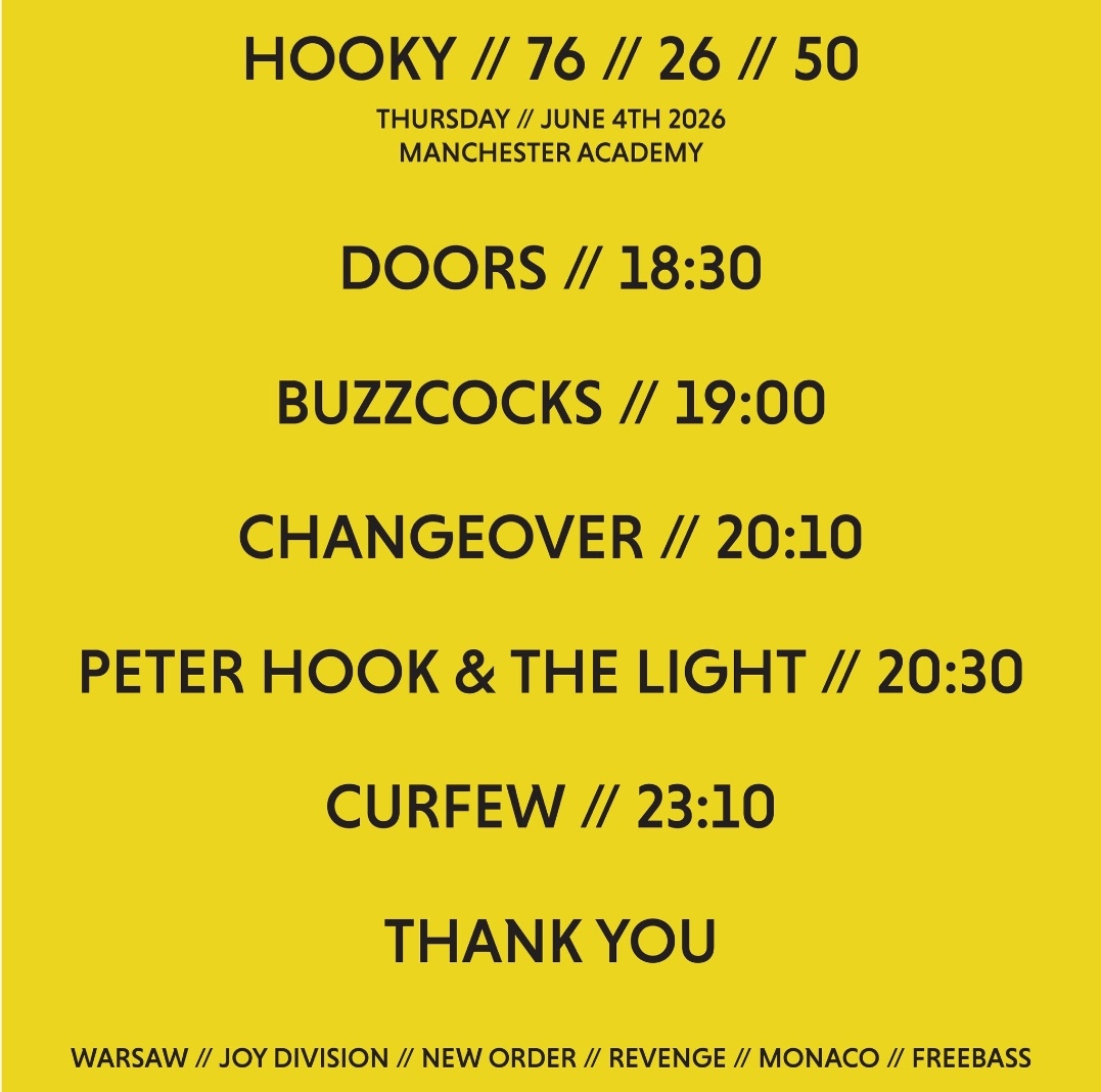 Inthemanshed's tweet photo. Happy @peterhook 76 // 26 // 50 @MancAcademy Day!

For those lucky enough to have tickets see you there!! 

76 // 26 // 50 what a Legend 🎶 https://t.co/4332RPmQtY