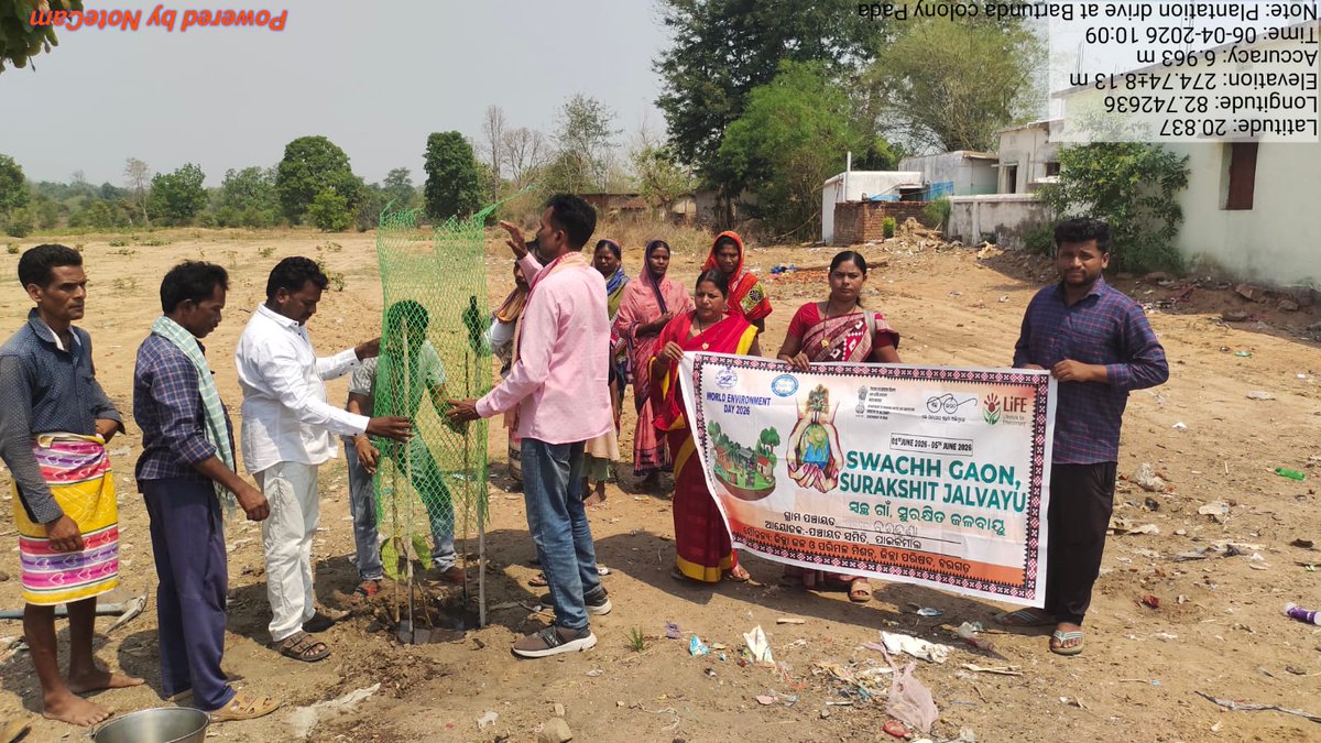 zpbaragada's tweet photo. Awareness, plantation and mass cleanliness drives were conducted in various GPs of Bargarh District on the occasion of WED-2026 under the SGSJ Campaign. #SGSJ #WED2026 #MissionLiFe #SBMG #SWMRules2026 #MoPR @PRDeptOdisha @IPR_Odisha @MoJSDDWS @swachhbharat @DMBargarh @sbmodisha https://t.co/I7vno4q987