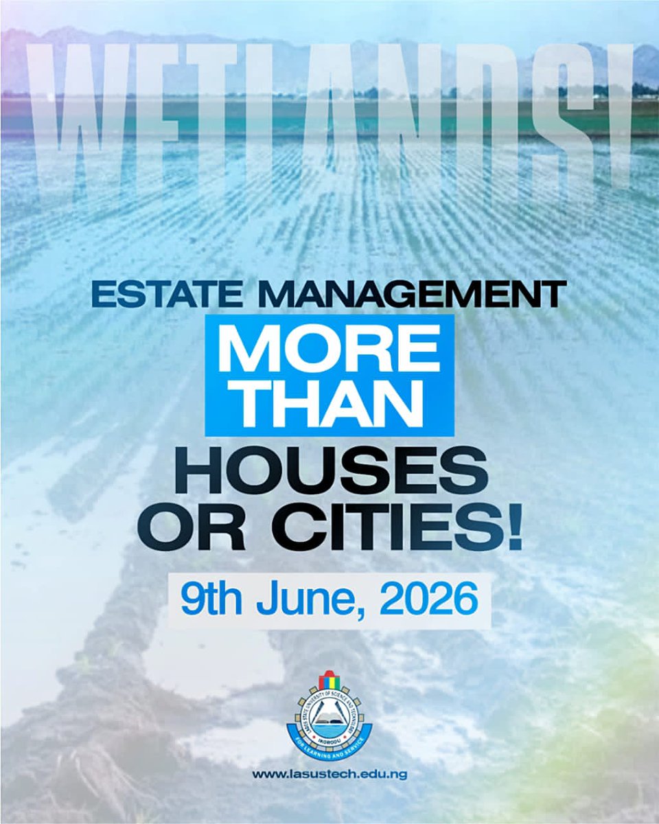 RLasustech's tweet photo. #EstateManagement #SustainableDevelopment #LASUSTECH https://t.co/mdf8BGqN8M