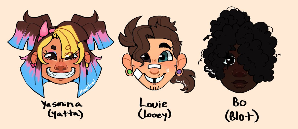Hoaxfool's tweet photo. human versions of the circus trio!!! #dandysworld #circustrio https://t.co/XjnFG12UnZ