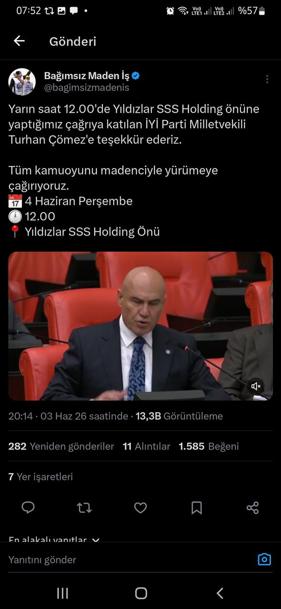 BatiLutfi's tweet photo. Zafer Ankara'nın gece 3'te attığı twit (2.Görsel) linki
https://t.co/PhX4GwxVxA
Bu da sendikanın İYİP vekili paylasımı (1.Görsel) linki
https://t.co/6NapG0z4xp

İşçi mücadelesinin ideolojik bağlamını twitter üzerinden tartışacak değilim ama sizinki ideolojik bile değil, patolojik https://t.co/3XqV3VPyI1