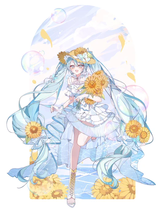 描いてみました 今年のミクちゃんも最高に可愛かったです #初音ミク