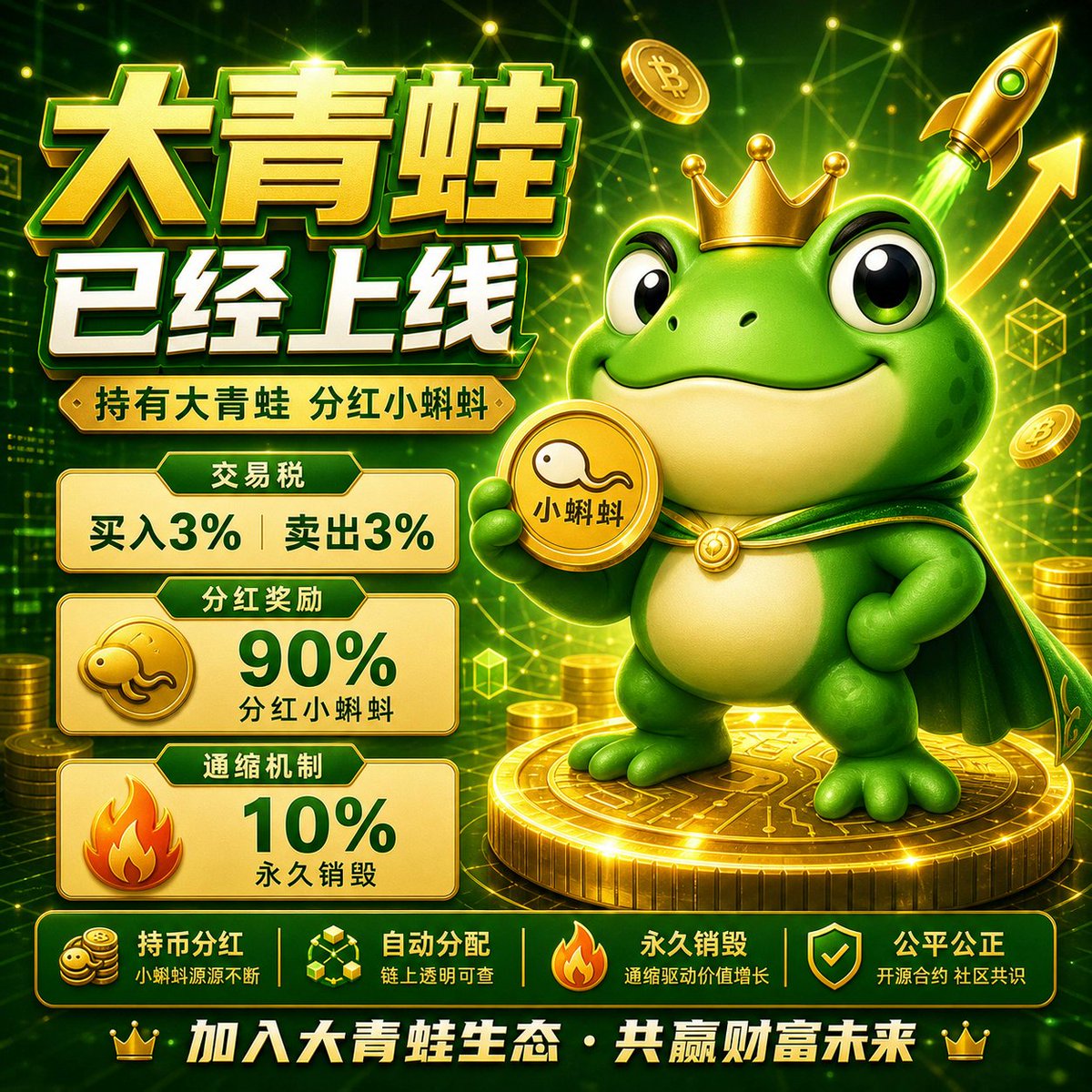 DhanushGanesh10's tweet photo. 大青蛙已经上线
欢迎各大社区前来建设
0x9bd2b405b51eda8fbe4b489515e1b41429f87777 https://t.co/5YE3Pc5eMT