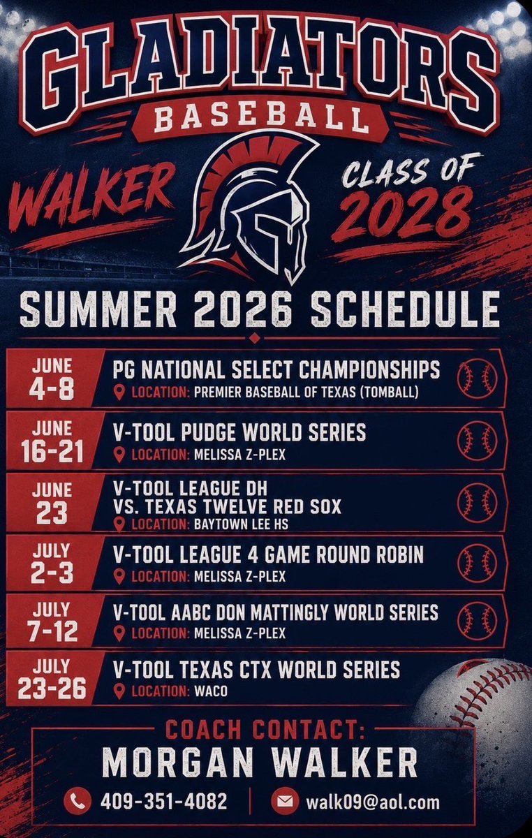 Parker_2028's tweet photo. Getting ready for our first summer ball tournament tomorrow. I also attached my summer ball schedule. 
@Mowalker09 @trouty16 @WillDavis44 @DWoo22 https://t.co/iQrM3YD2tz